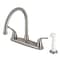 Kingston Brass KB798YL Yosemite 8" Centerset Kitchen Faucet W/ Sprayer, Brushed Nickel KB798YL - alternate 1